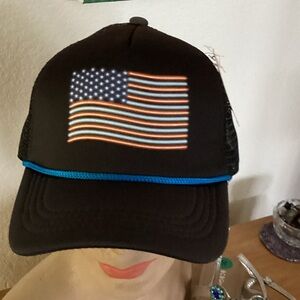 Black American Flag Trucker Hat